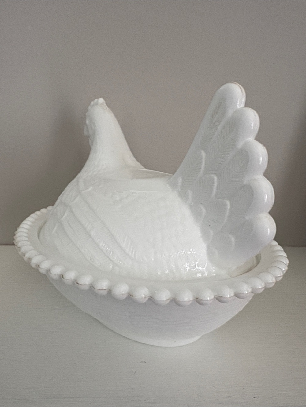 Indiana Glass HEN ON A NEST -White Milkglass - Picture 6 of 12